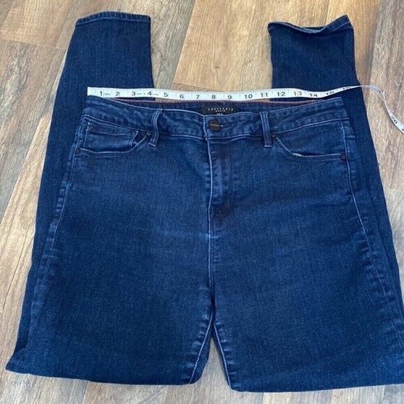 SANCTUARY Denim High Rise Robbie Skinny Jeans Dark Wash Womens 31 - Picture 3 of 11